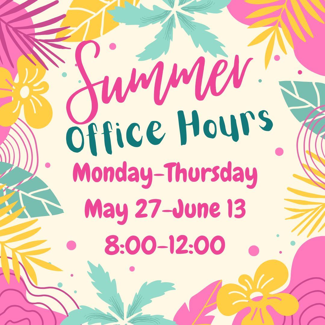  Summer Office Hours
